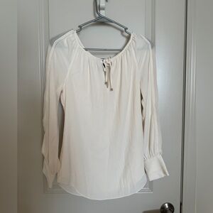 WHBM white house black market tie neck blouse size 0